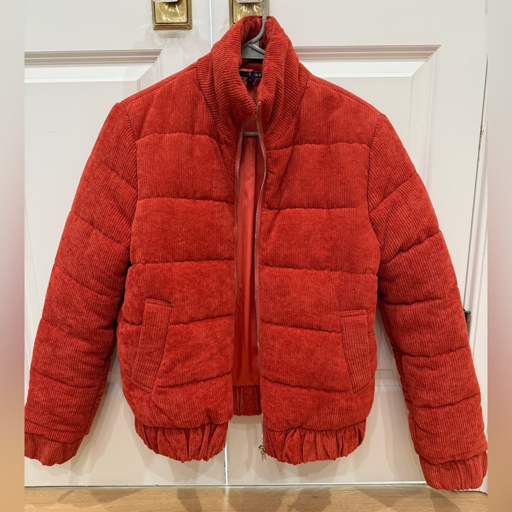 Papermoon Vibrant Red Puffer Jacket Small - Picture 2 of 9